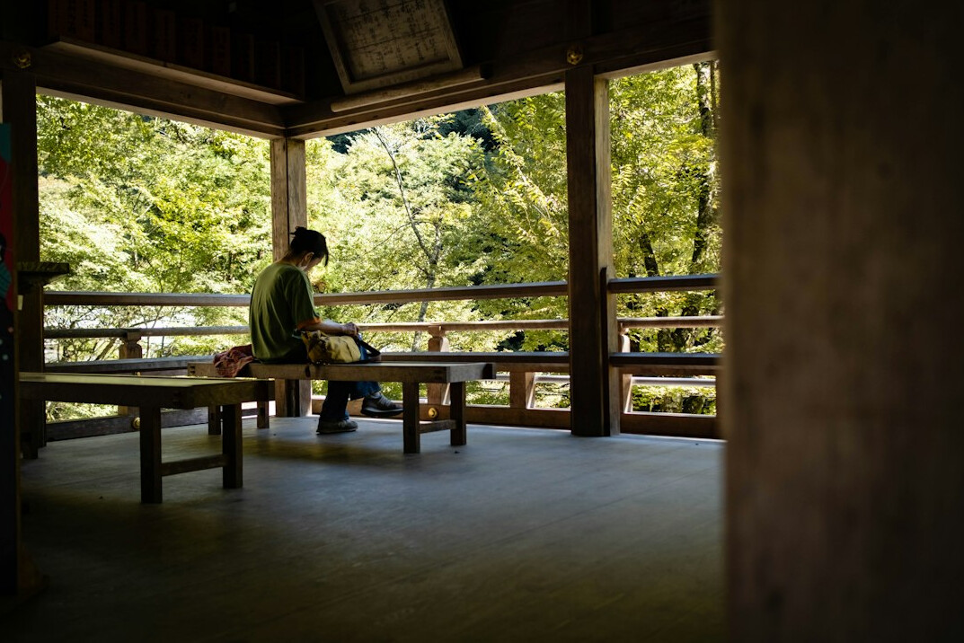 woman studying japanese