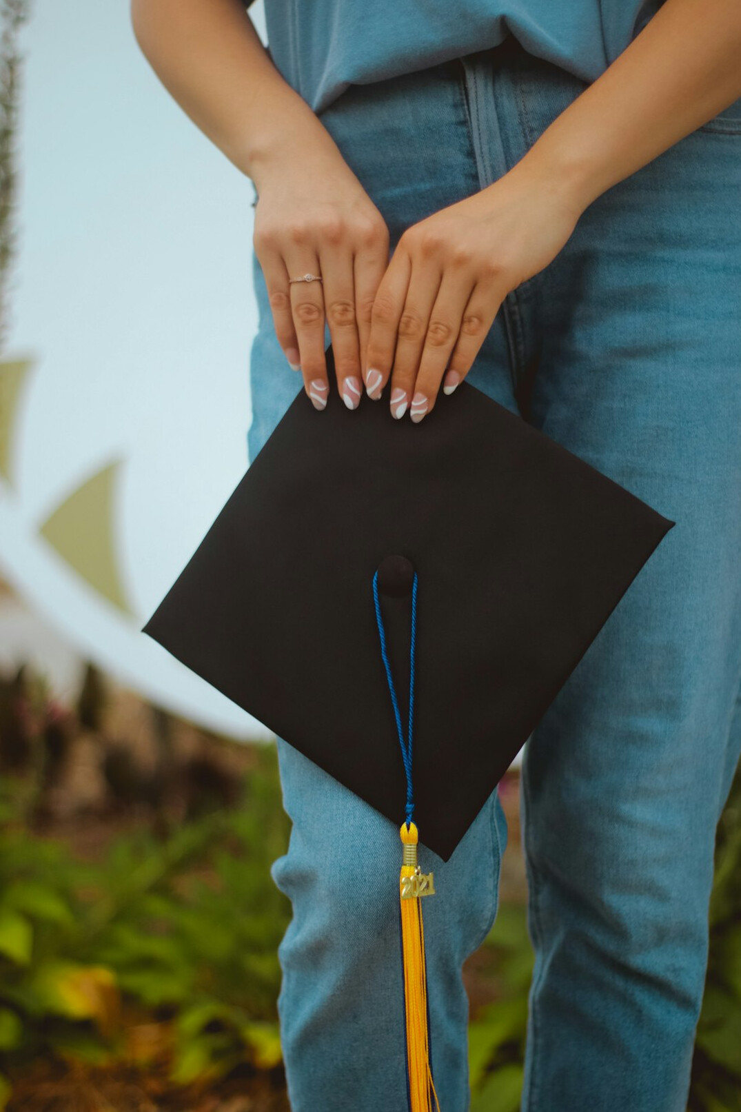 graduation cap and diploma