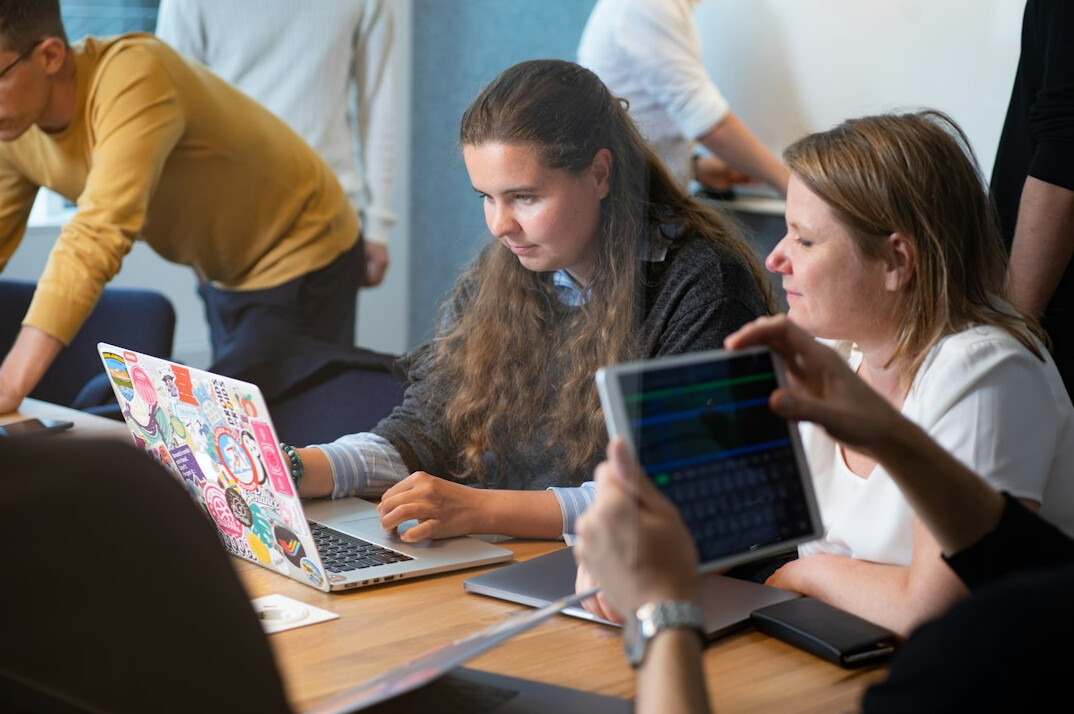 team coding together
